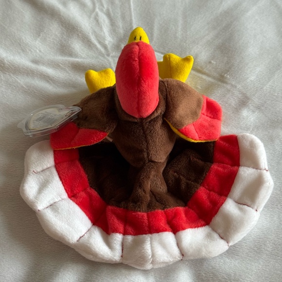 Gobbles the Turkey TY Beanie Baby - Picture 2 of 7